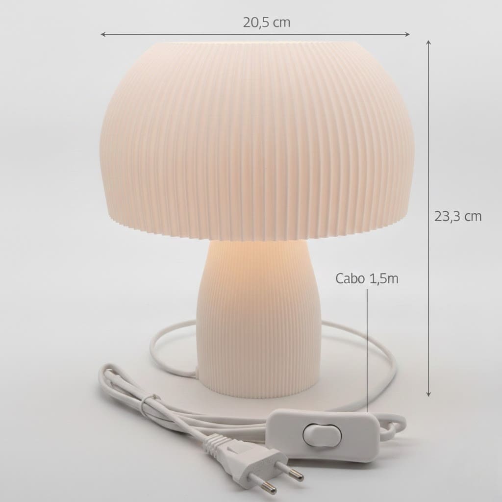 Abajur Cogumelo Charm – Brivar Decor