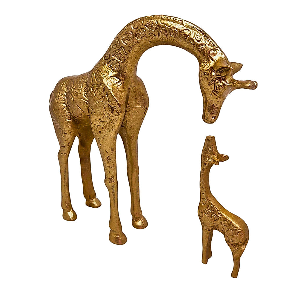 Escultura Decorativa Dupla de Girafas - imagem 2