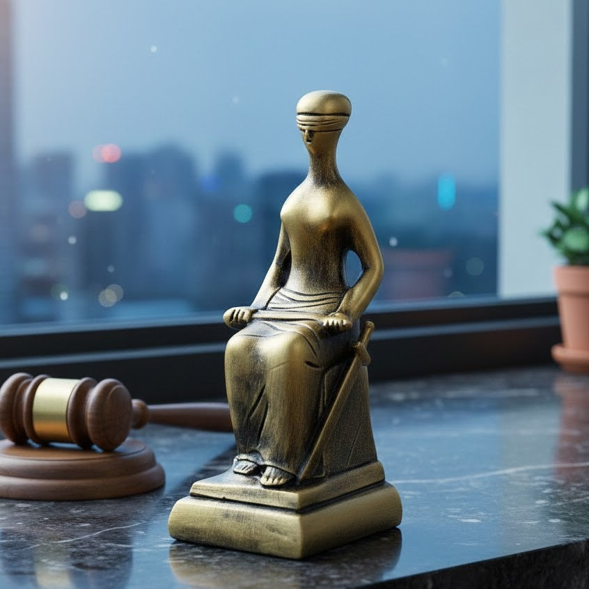 Estátua Decorativa da Justiça Artesanal - imagem 1