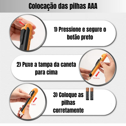 Caneta Detectora Elétrica de Voltagem