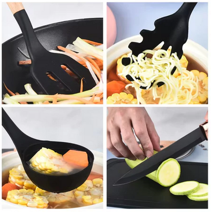 KIT 12 Peças de Utensílios Para Cozinha em Silicone