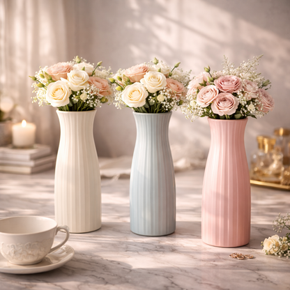 Vaso Decorativo com Efeito Cerâmica para Mesa e Sala