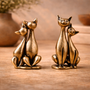 Escultura de Gatos Decorativa em Bronze Vintage para Mesa