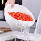 Cesto Escorredor com Alça para Lavar Frutas e Arroz