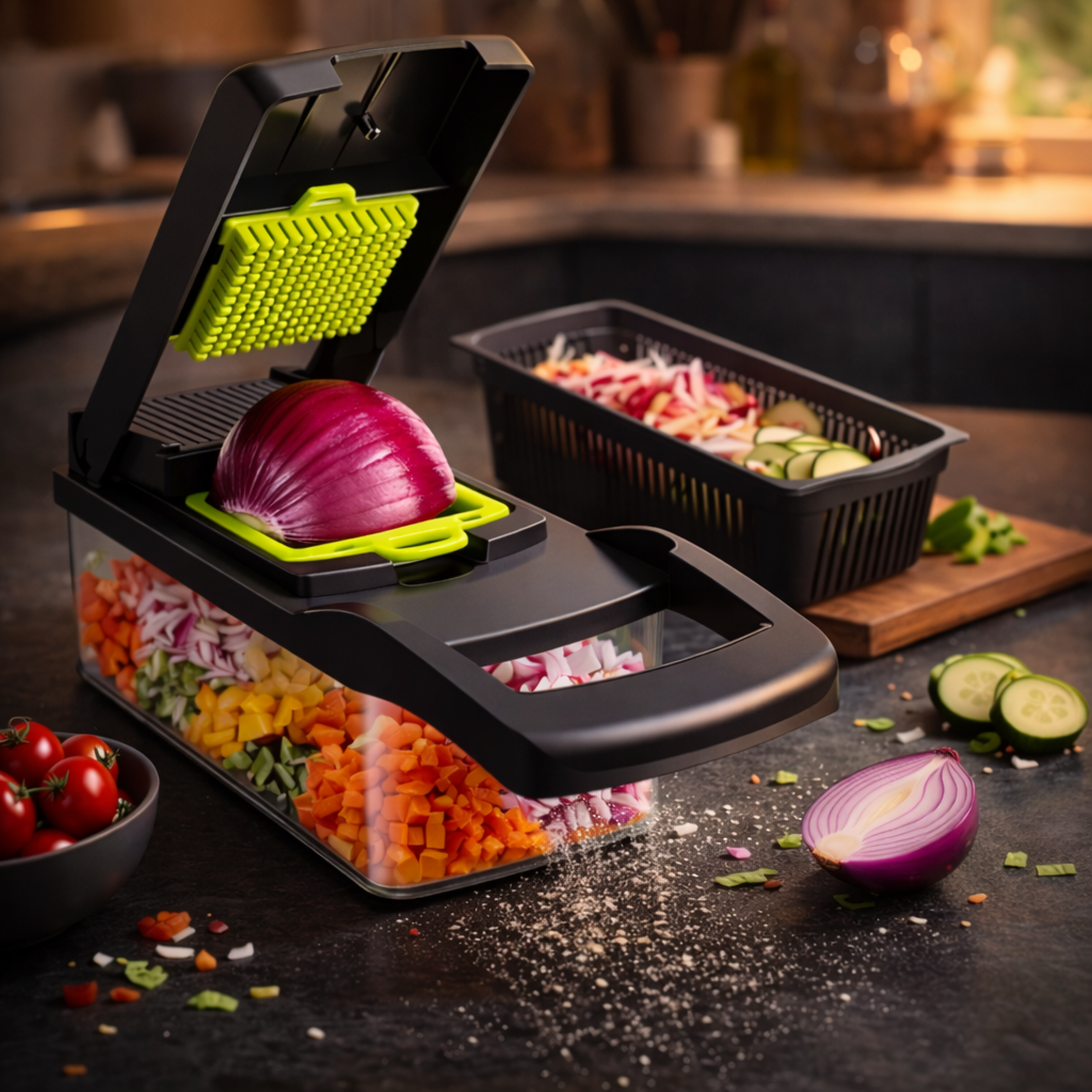 Cortador Multifuncional de Legumes e Vegetais