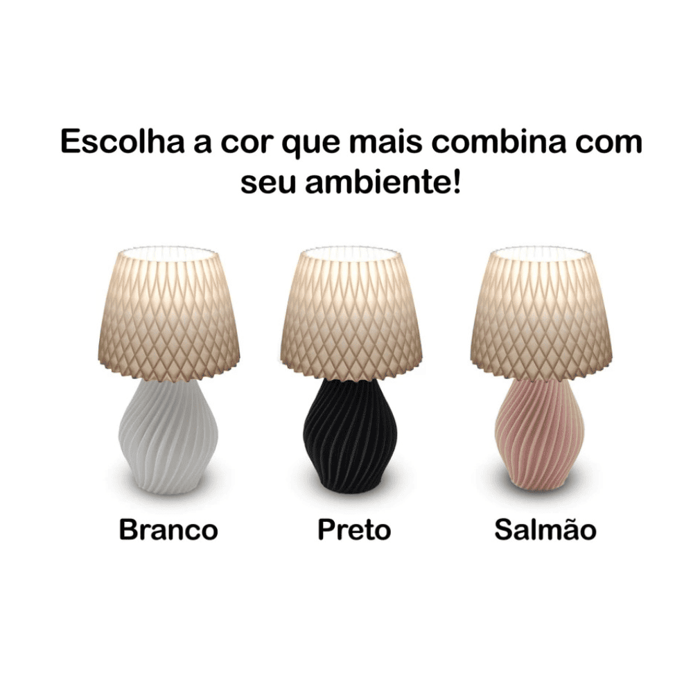 Abajur Espiral Bloom – Brivar Decor