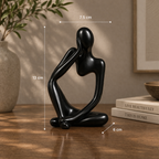 Escultura O Pensador em Resina Estilo Nórdico