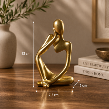 Escultura Decorativa O Pensador em Resina Estilo Nórdico