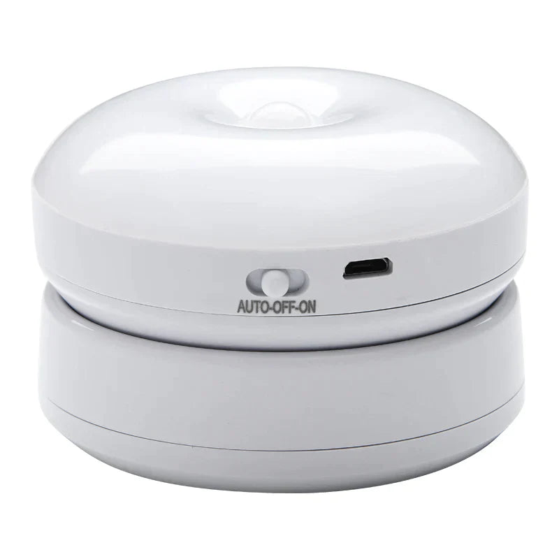 Luminária de parede externa branca com sensor de presença e botão de controle auto-off-on