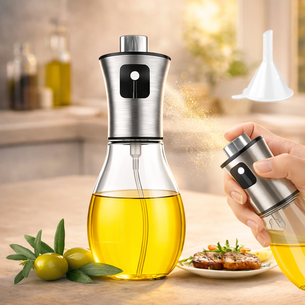 Borrifador de Óleo em Vidro e Inox