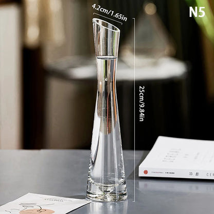 Vaso de Vidro Transparente para Hidroponia e Terrário
