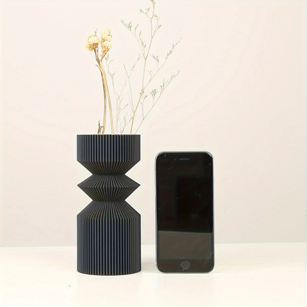 Vaso Decorativo Preto Estilo Nórdico para Sala e Jantar