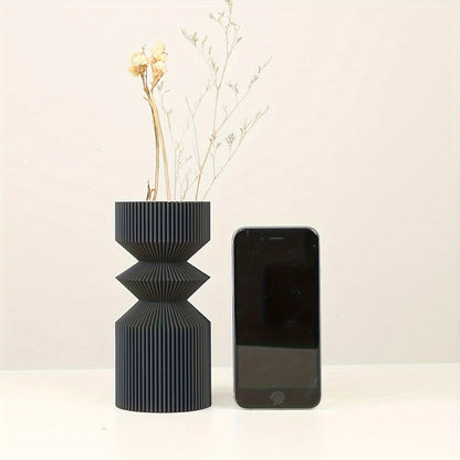 Vaso Decorativo Preto Estilo Nórdico para Sala e Jantar