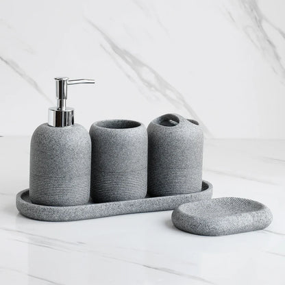 Kit Banheiro Granitt Luxe 5 Peças – Brivar Decor