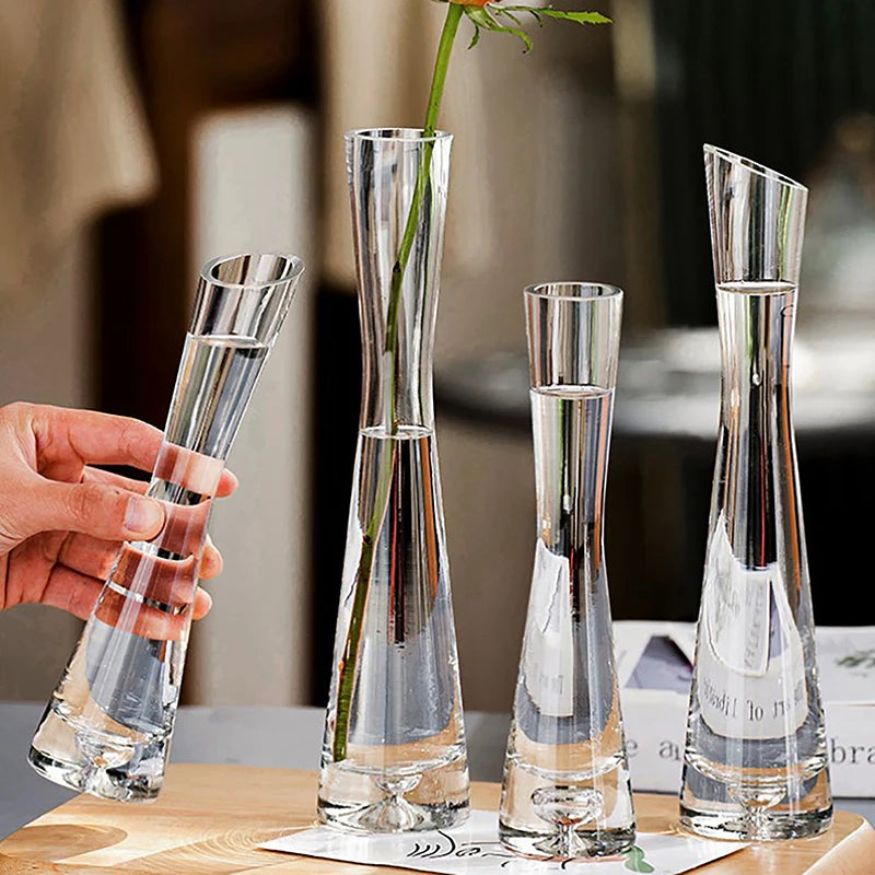 Vaso de Vidro Transparente para Hidroponia e Terrário