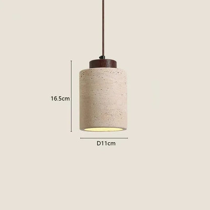 Pendente Japonês em Pedra e Madeira para Quarto e Sala