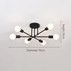 Lustre Industrial de Teto com 6 Braços para Sala