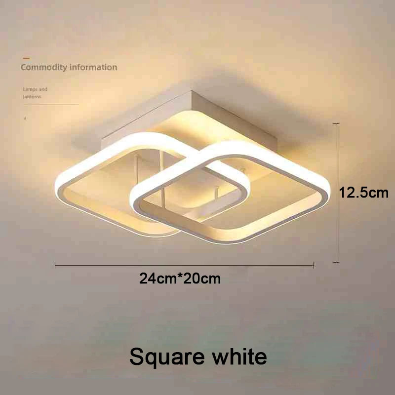 Plafon LED de Teto 2 Anéis para Corredor