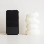 Vaso Decorativo Branco com Design Espiral