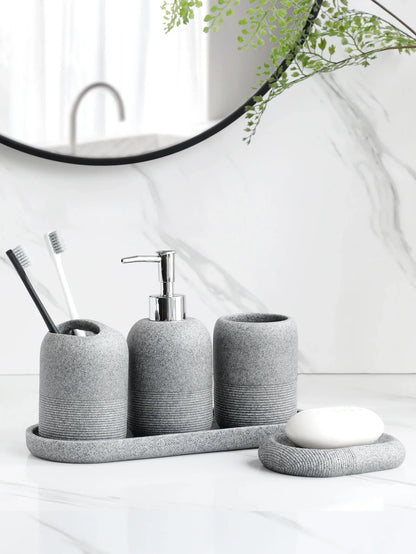 Kit Banheiro Granitt Luxe 5 Peças – Brivar Decor
