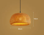 Luminária Pendente em Rattan Natural Estilo Artesanal