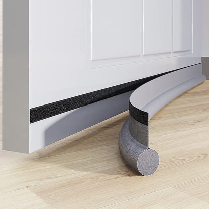 Vedação automática de porta branca com calafetagem de espuma cinza para isolamento térmico e acústico