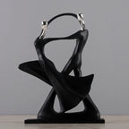 Escultura Casal Dançando em Resina Estilo Nórdico