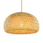 Luminária Pendente em Rattan Natural Estilo Artesanal