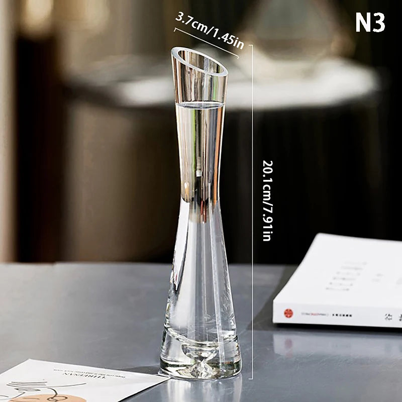 Vaso de Vidro Transparente para Hidroponia e Terrário