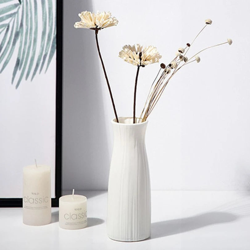 Vaso Decorativo com Efeito Cerâmica para Mesa e Sala