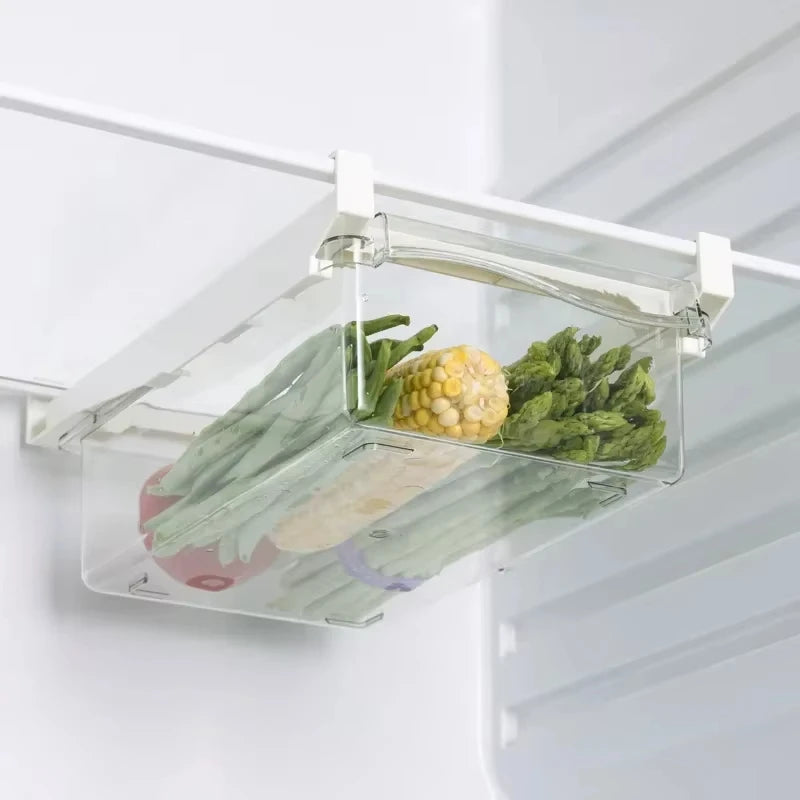 Organizador de Geladeira Deslizante para Frutas e Ovos