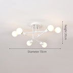Lustre Industrial de Teto com 6 Braços para Sala