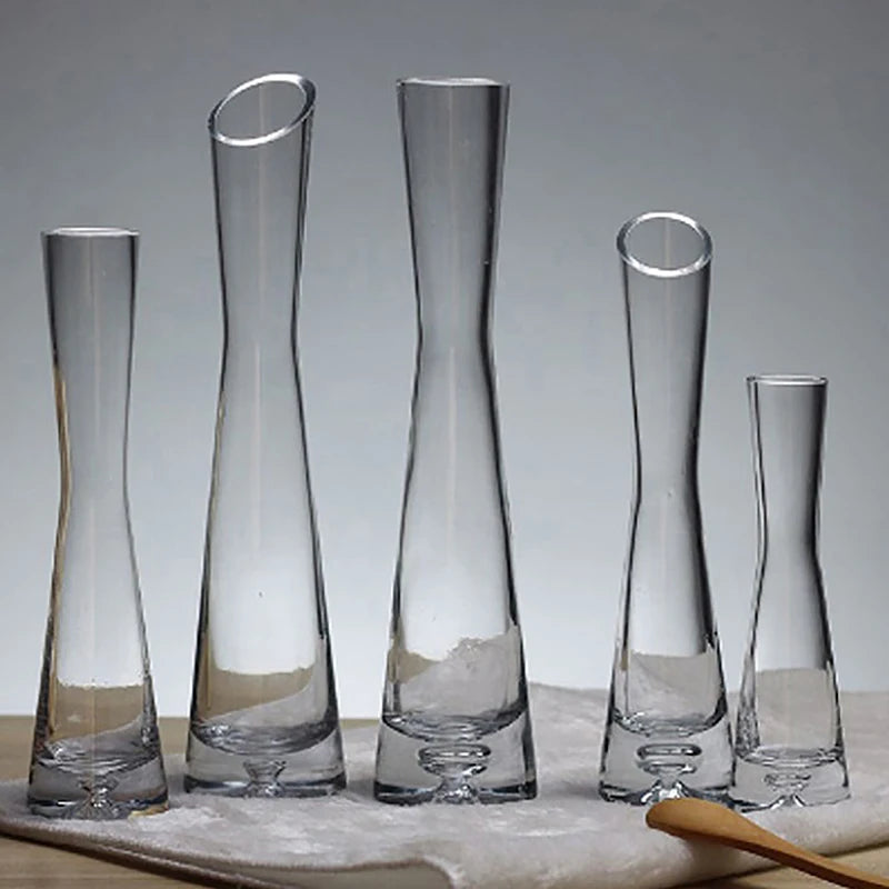 Vaso de Vidro Transparente para Hidroponia e Terrário
