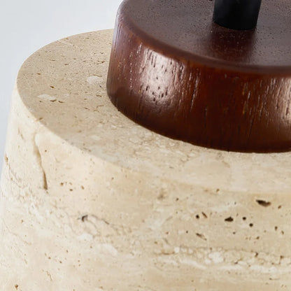 Pendente Wabi-Sabi em Pedra Amarela para Quarto e Cabeceira