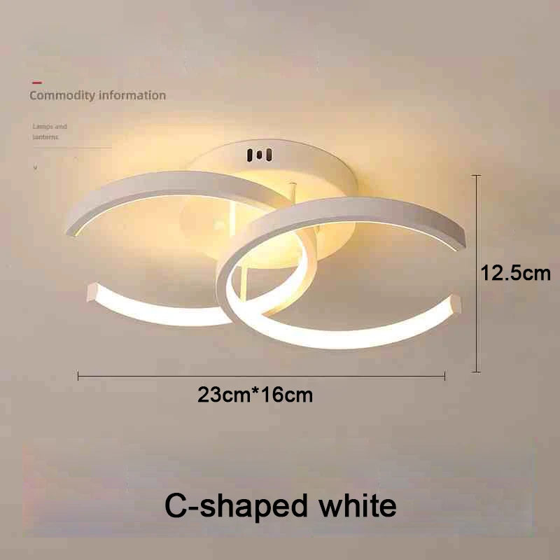 Plafon LED de Teto 2 Anéis para Corredor