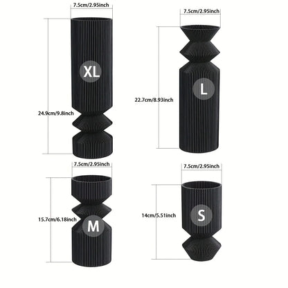 Vaso Decorativo Preto Estilo Nórdico para Sala e Jantar