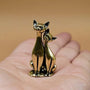 Escultura de Gatos Decorativa em Bronze Vintage para Mesa