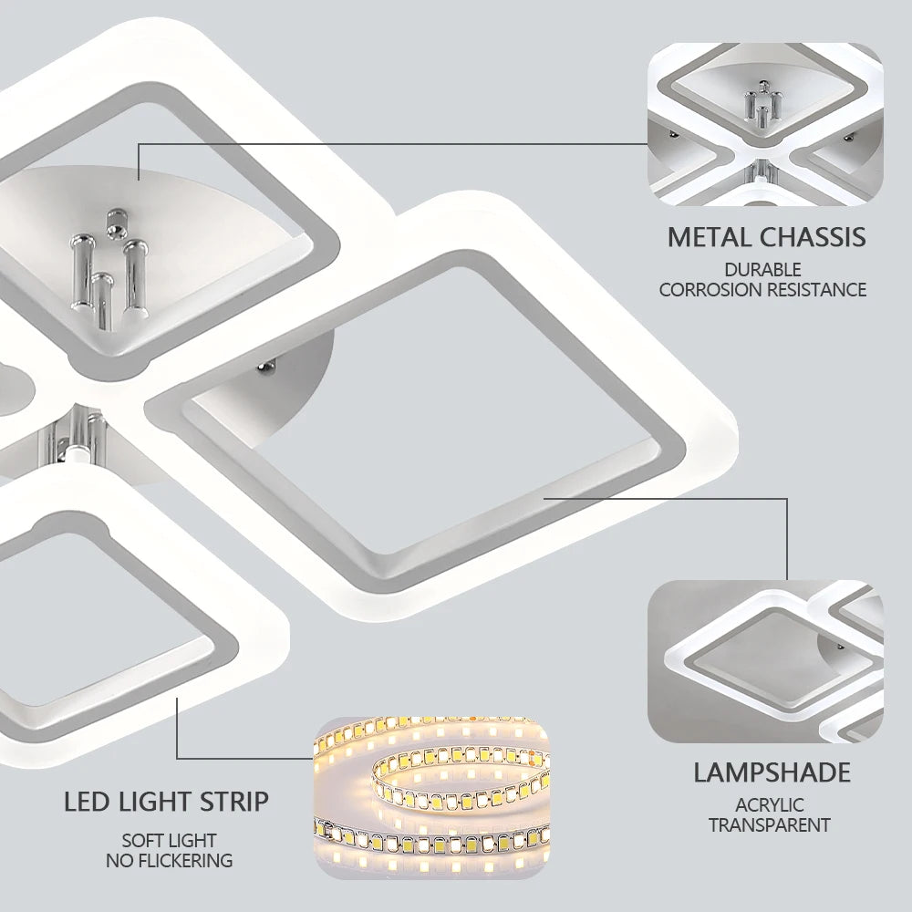 Lustre Nórdico Minimalista LED para Quarto e Sala