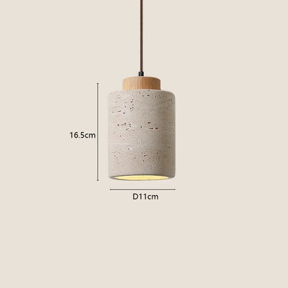 Pendente Wabi-Sabi em Pedra Amarela para Quarto e Cabeceira
