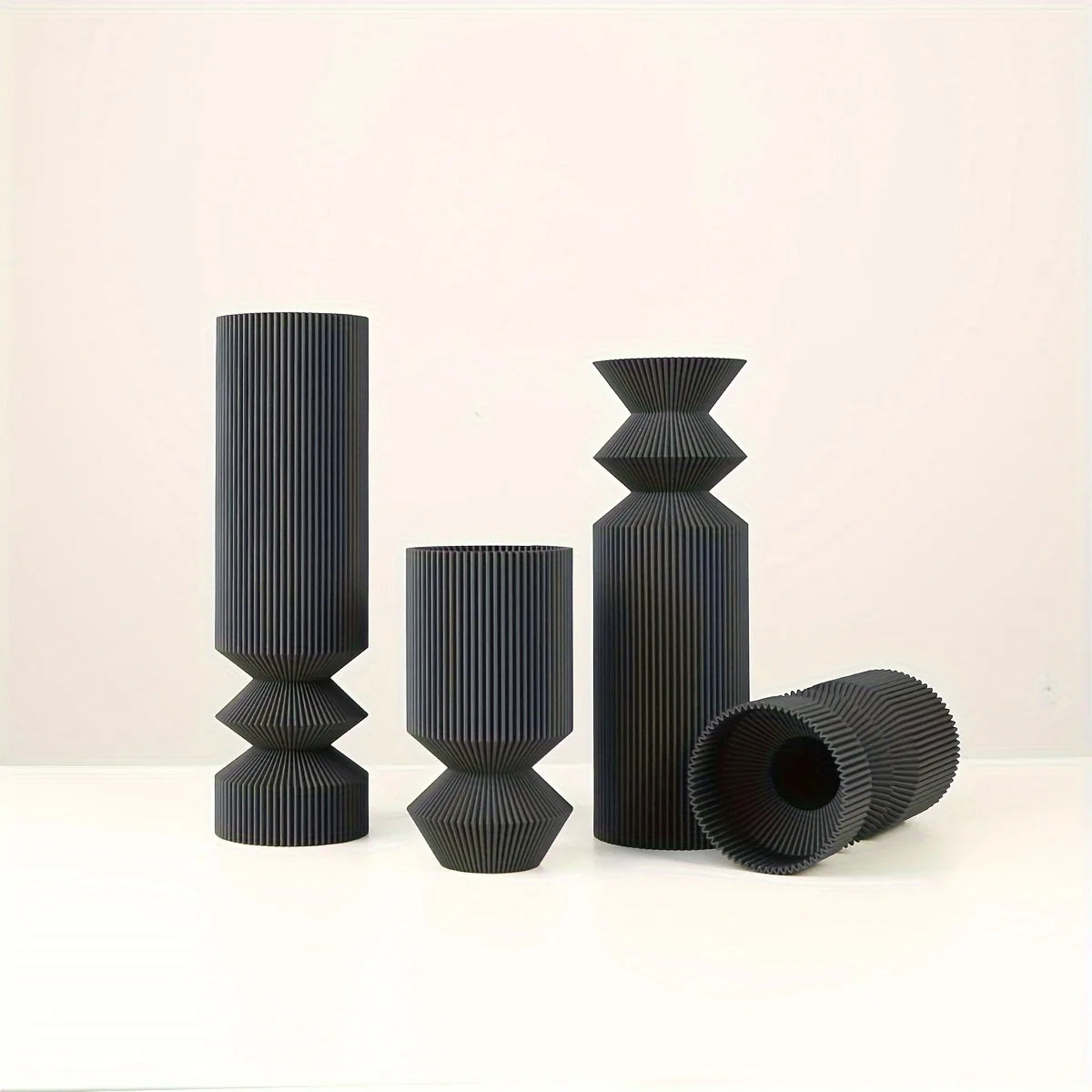Vaso Decorativo Preto Estilo Nórdico para Sala e Jantar