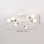 Lustre Industrial de Teto com 6 Braços para Sala