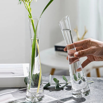 Vaso de Vidro Transparente para Hidroponia e Terrário
