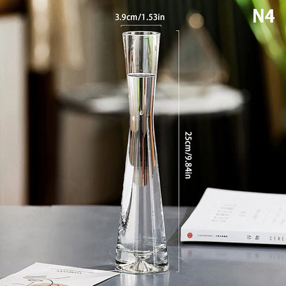 Vaso de Vidro Transparente para Hidroponia e Terrário