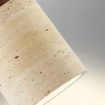 Pendente Wabi-Sabi em Pedra Amarela para Quarto e Cabeceira