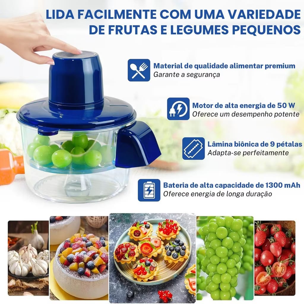 Descascador Elétrico de Alho e Frutas Automático