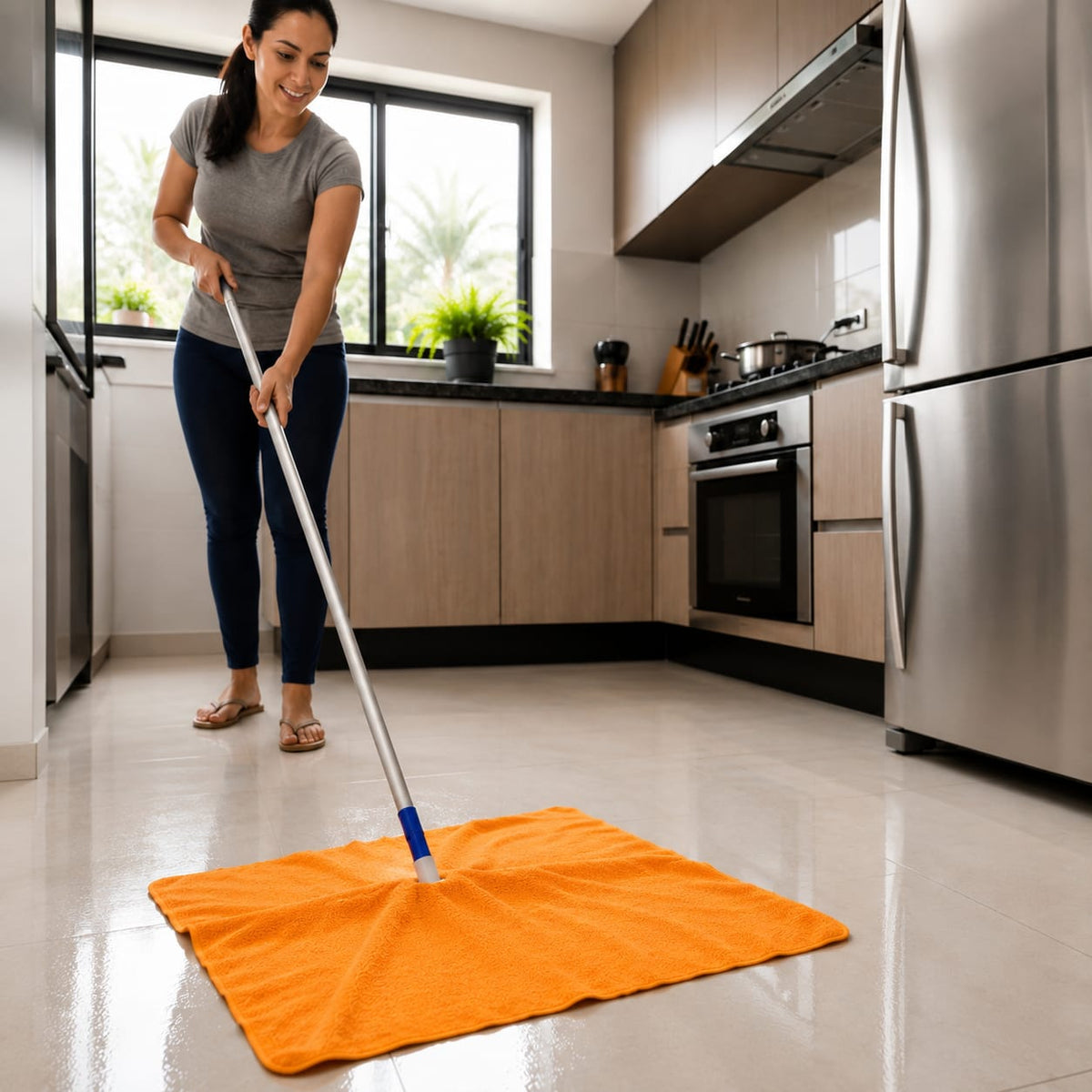 Pano de Chão Microfibra com Furo para Rodo - Compre 2 e leve 3