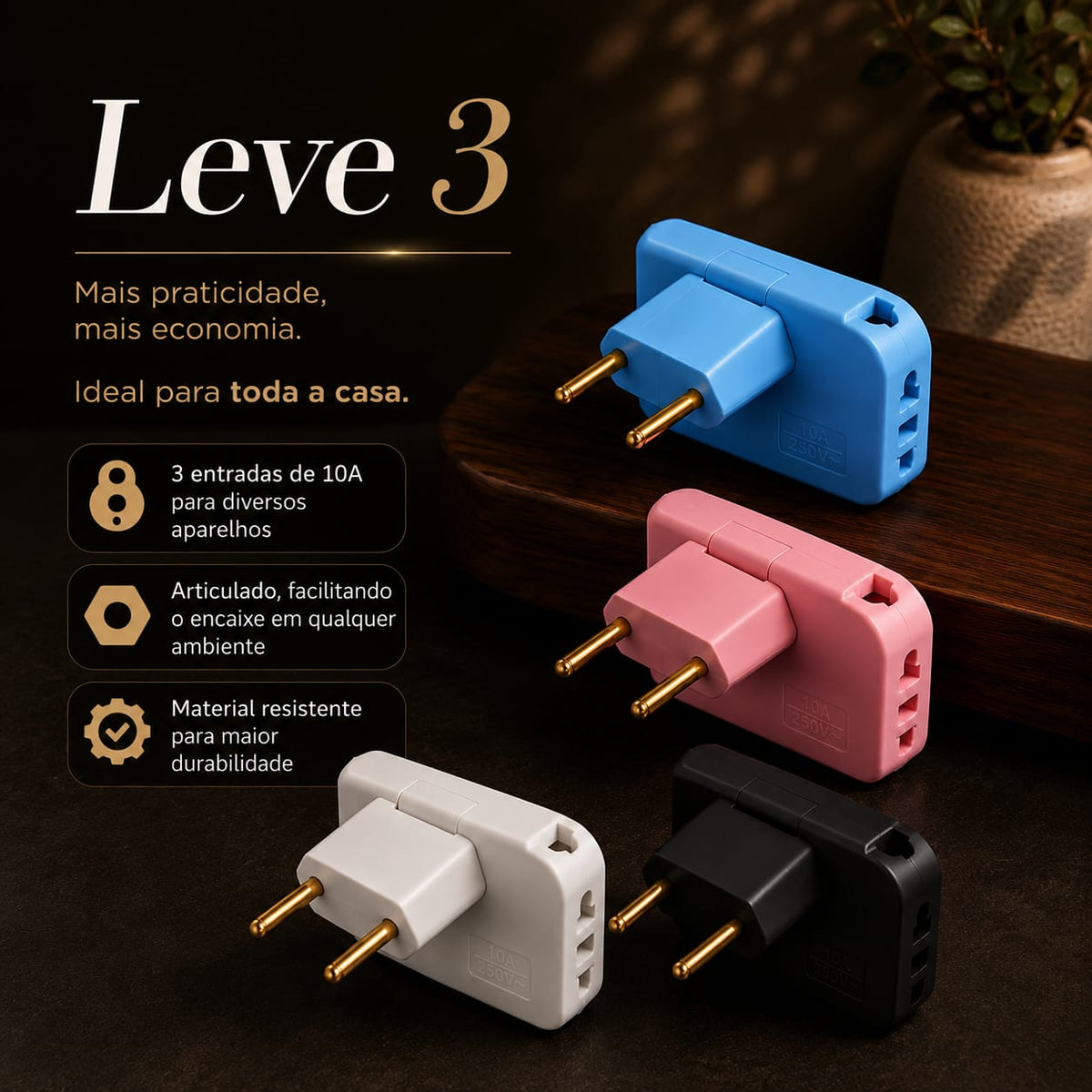 Adaptador de Tomada Flexível – Brivar Decor