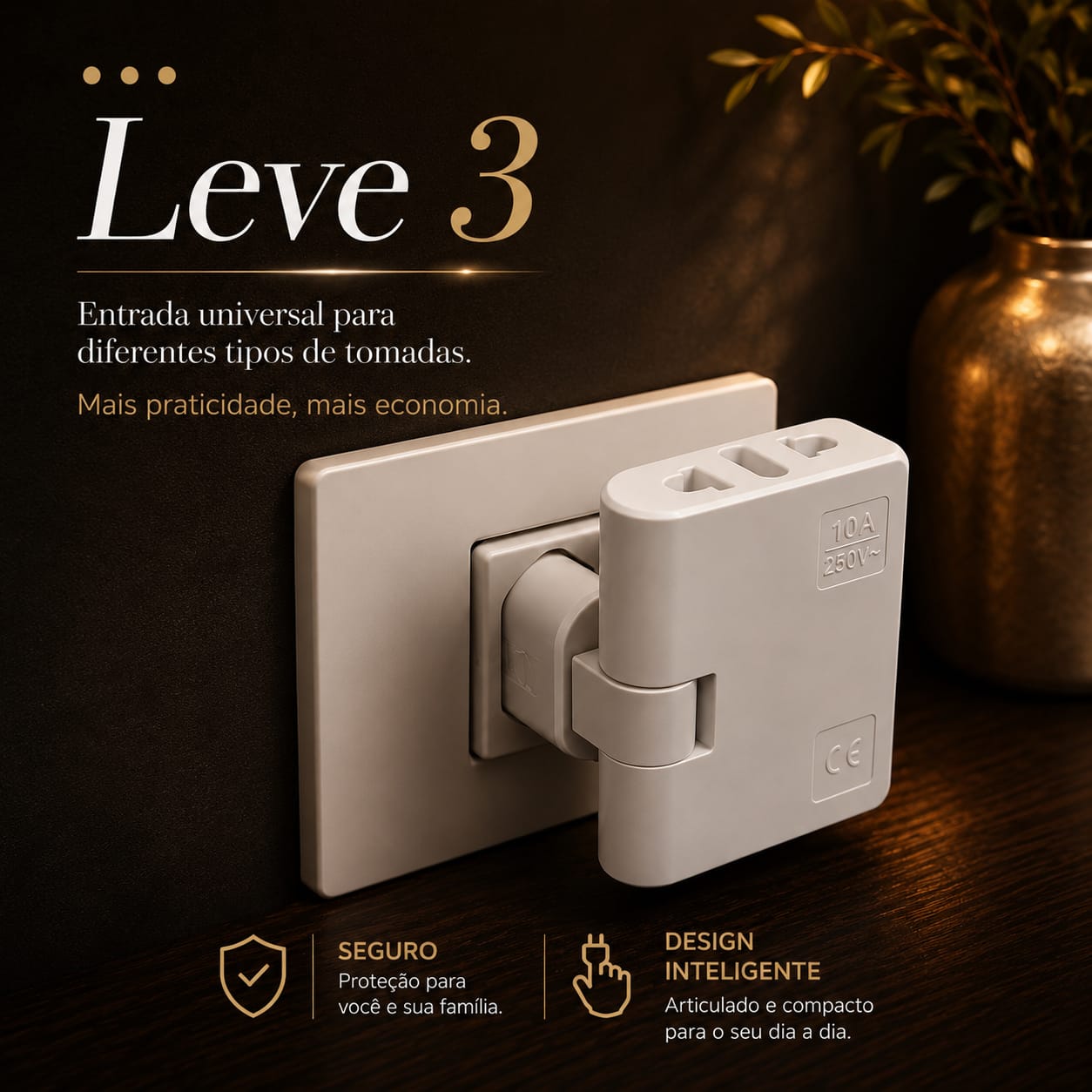 Adaptador de Tomada Flexível – Brivar Decor