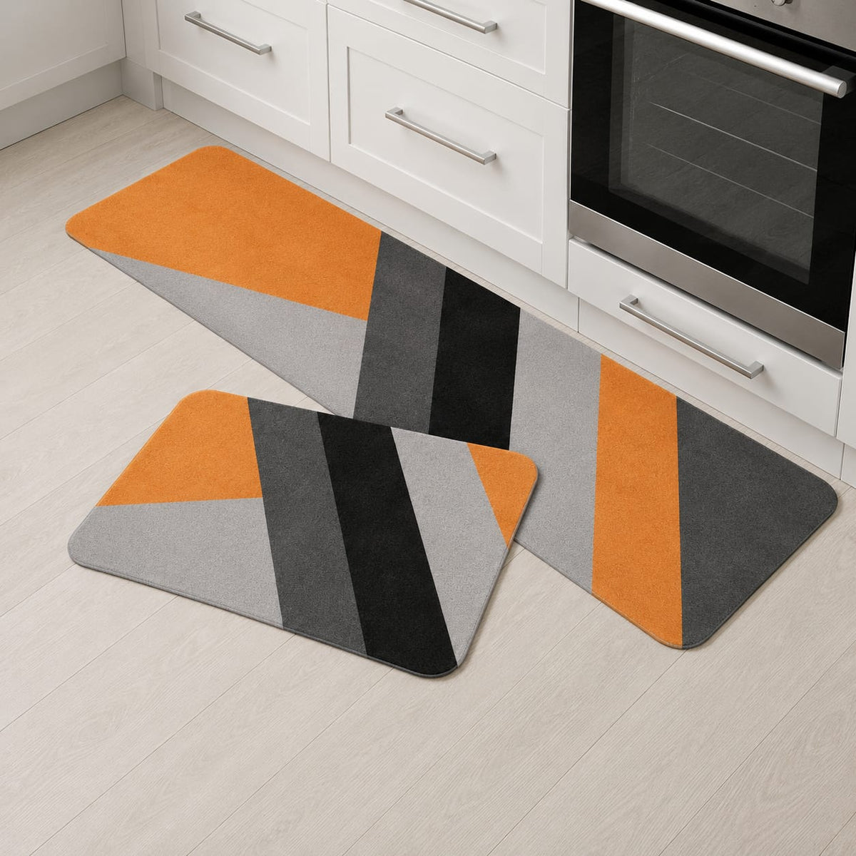 Conjunto 2 Tapetes de Cozinha Antiderrapante Estampado