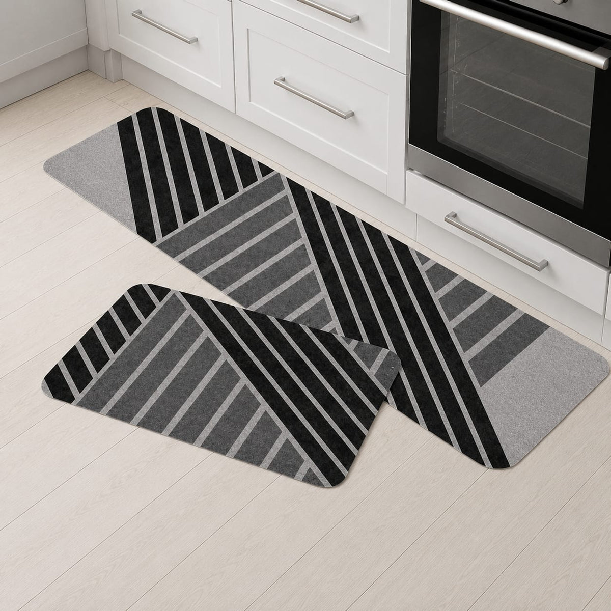 Conjunto 2 Tapetes de Cozinha Antiderrapante Estampado